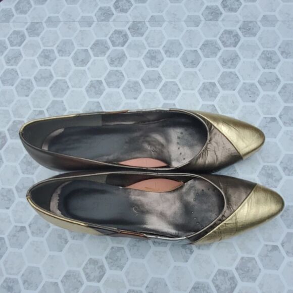 Vintage metallic Selby patch detail kitten heel - Picture 7 of 8